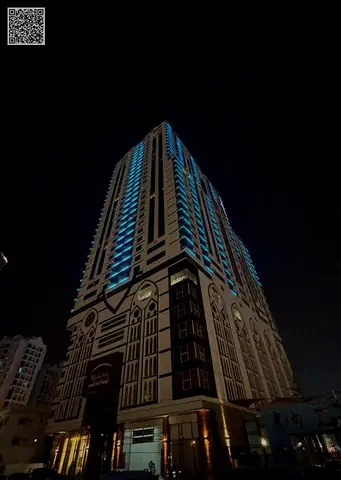 شقة استوديو للإيجار في برج الساعة بعجمان | مطبخ مجهز بالكامل