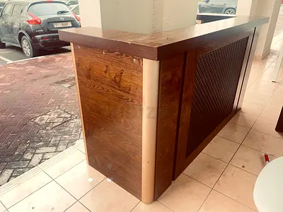 Wooden Home Bar Counter - Solid Top, Used