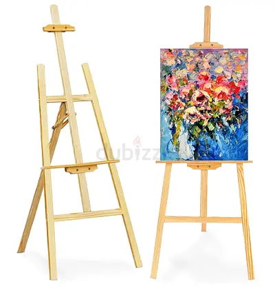 Adjustable Pine Studio Easel - Standing Wooden Artist Easel