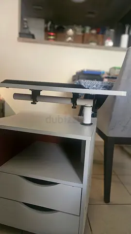 Compact laptop stand/bedside cabinet - white good condition- Urgent