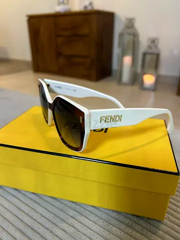 White Fendi Sunglasses (Excellent Condition)