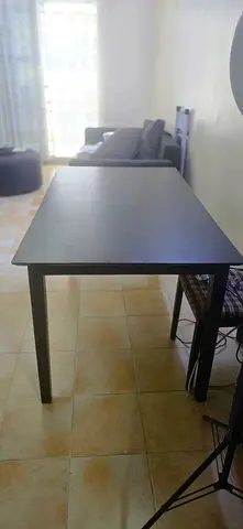 My black rectangular dining- sturdy and in good condition