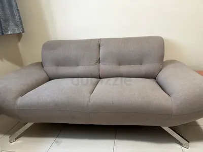 My grey 2-seater fabric sofa — good condition and Matress