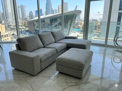 Ikea kivik L Shape Sofa with footstool