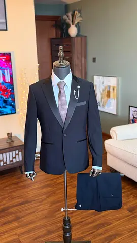 Mens Dark Navy Formal Two-Piece Suit (Jacket + Trousers)