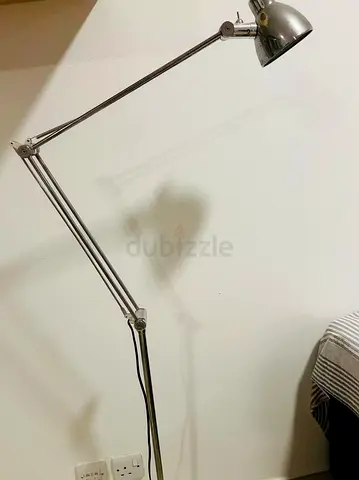 Adjustable chrome architect floor lamp