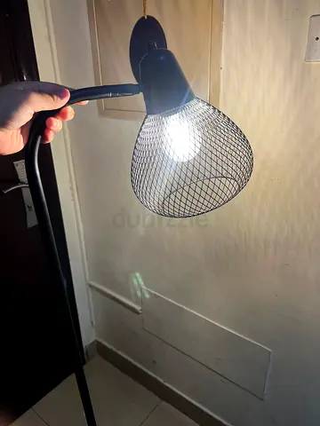 Stylish Floor Lamp with Wire Shade