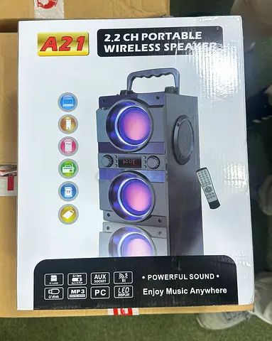 A21 2.2 CH Portable Wireless Speaker with Remote - Boxed