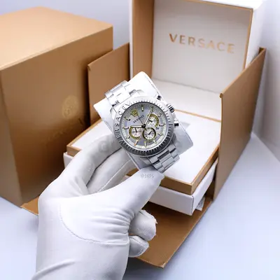 My Versace Men’s Stainless Steel Chronograph Master Copy Watch with Box