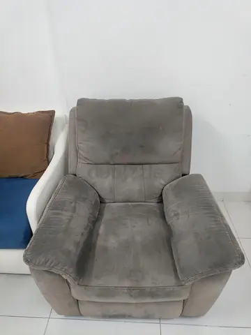 My grey recliner armchair - comfortable,working condition
