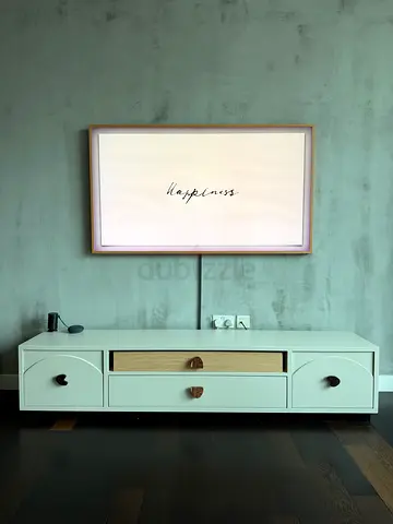 Off white Wood Tv unit with removable add on drawer (TV not included)