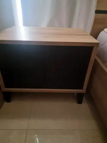 Double bed frame drawers  200×200 with two side drawers cabinets and mirror cabinet with 8 drawer