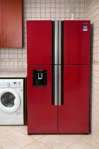 Hisense Double Door Fridge – Red (Modern Design)