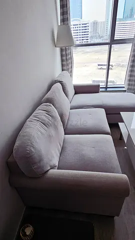 Grey 3-Seater Sofa — Comfortable  Clean