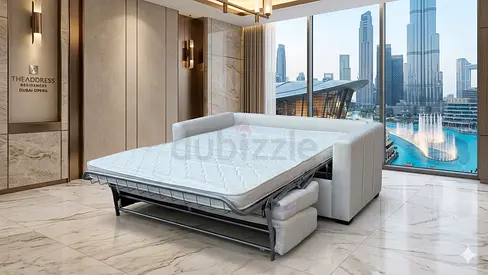 Natuzzi three seater sofa bed with mattress