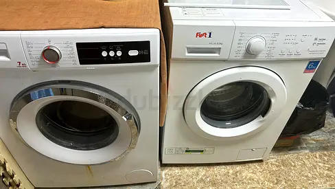 Two used front-load washing machines — 7kg  6kg, working condition
