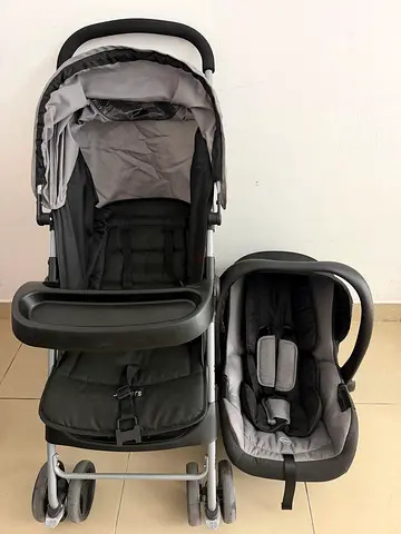 Travel stroller with matching infant car seat - used, clean