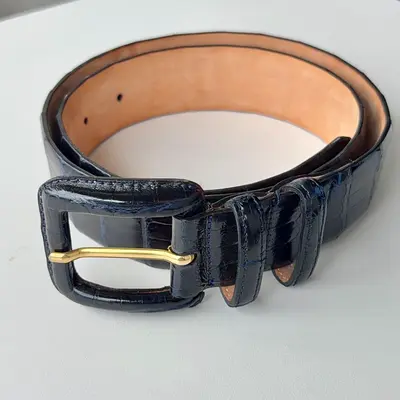 Italian made Crocodile leather belt 75cm 100% New Vintage