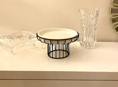 Serving Platter with Metal Stand from Home Centre