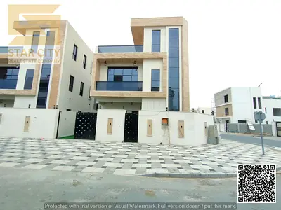 🏡 للبيع | فيلا فاخرة مع مسبح في الباهية – عجمان | 3 طوابق | 5 غرف ماستر 🔥