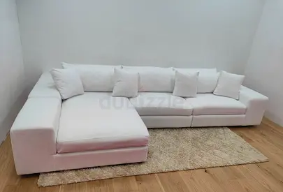 Top Quality Eichholtz Brand white color lshape sofa