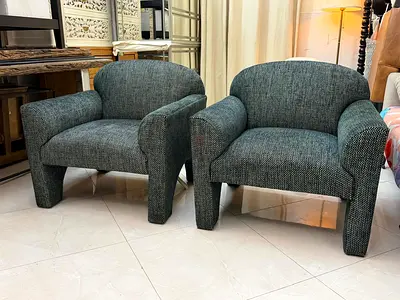 Crate and barrel Archie Chairs Rounded shapes and unexpected curves shape