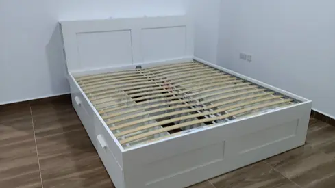 Ikea bremenes bed with mattress queen size