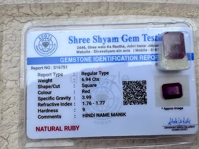 Natural Ruby Pair 6.94 ct – Certified (Shree Shyam)