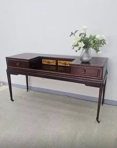 Elegant Wooden Console Table with Drawers vintage