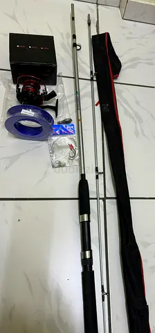 Fishing Sets solid Professional3 2.4 m Solid rod,5000 metal cup reel with line wt hook
