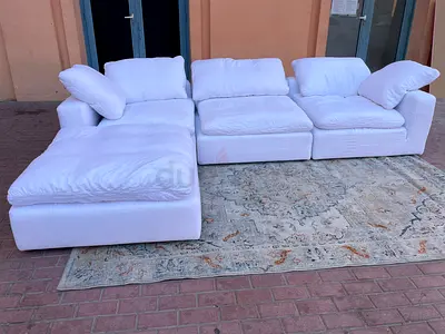 Marina home Luscious feather 🪶 filled modular sofa with footstool