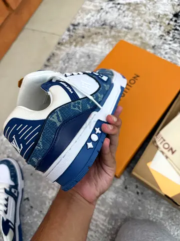 Louis Vuitton Blue  White Monogram Sneakers