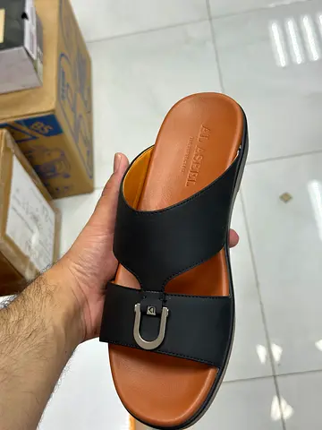 Al Aseel mens leather slide sandals — Brand New Free Delivery