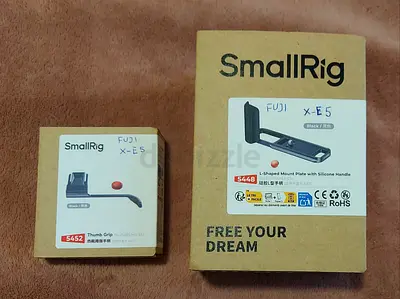 SmallRig L-shaped mount plate with silicone handle with thumb grip for fujifilm X-E5 camera