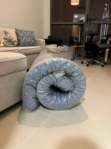 My IKEA ÅGOTNES foam mattress 160x200 cm - firm, light blue, barely used still