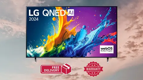 LG 75 Inch QNED QNED80 4K Smart TV AI Magic remote HDR10 webOS24 75QNED80