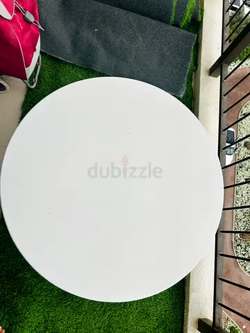 White round balcony side table