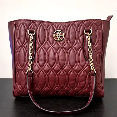 Nine West Burgundy Tote Bag