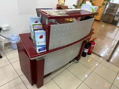 My cherry wood reception desk / front counter - used