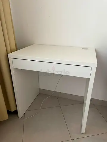 IKEA Micke desk, white with drawer + organizers