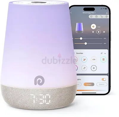 Dreamegg White Noise Sound Machine Baby- Kids Sleep Training Clock with Baby Night