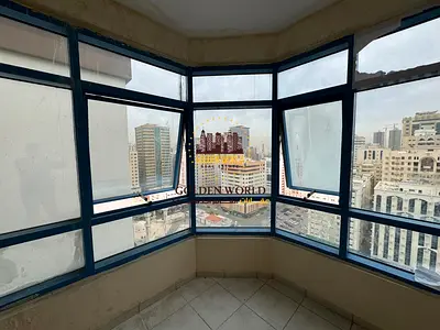 1BR apartment with panoramic open view, spacious, kitchen with view, built-in wardrobes, gym, 1 bath, AED 34K yearly.