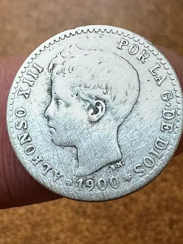 Silver coin Spain 1900