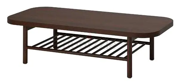 Modern Coffee Table with Open Shelf, dark brown beech (50% discount - excellent condition)