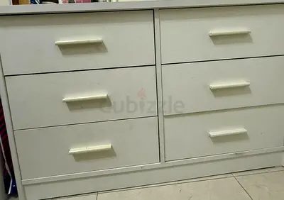 White 6-drawer dresser — used, sturdy