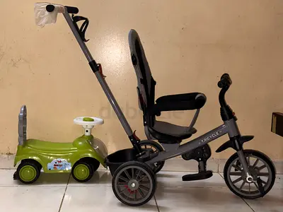 My toddlers 3-in-1 tricycle with parent push-handle and detachable ride-on toy