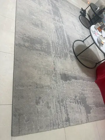 Grey Abstract Modern Area Rug