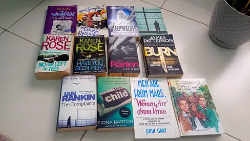 My mixed fiction  thriller paperback bundle — 12 books