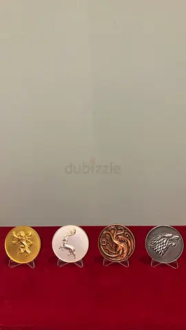 GAME OF THRONES SIGIL SET OF HOUSE BANNERS MEDALS - LIMITED 3000 PCS