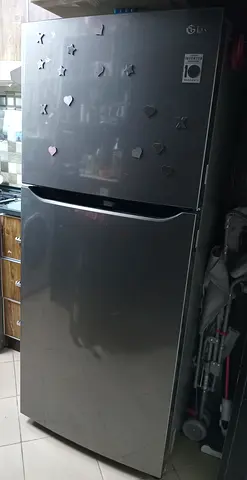 LG 427 Liters Top Mount Refrigerator (Double Door), Dark Graphite Silver - GN-B492SQCL